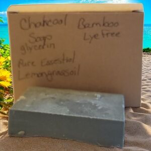 Anna's Creations Bamboo Glycerin Bar Soap Charcoal Lemomgrass Lye Free